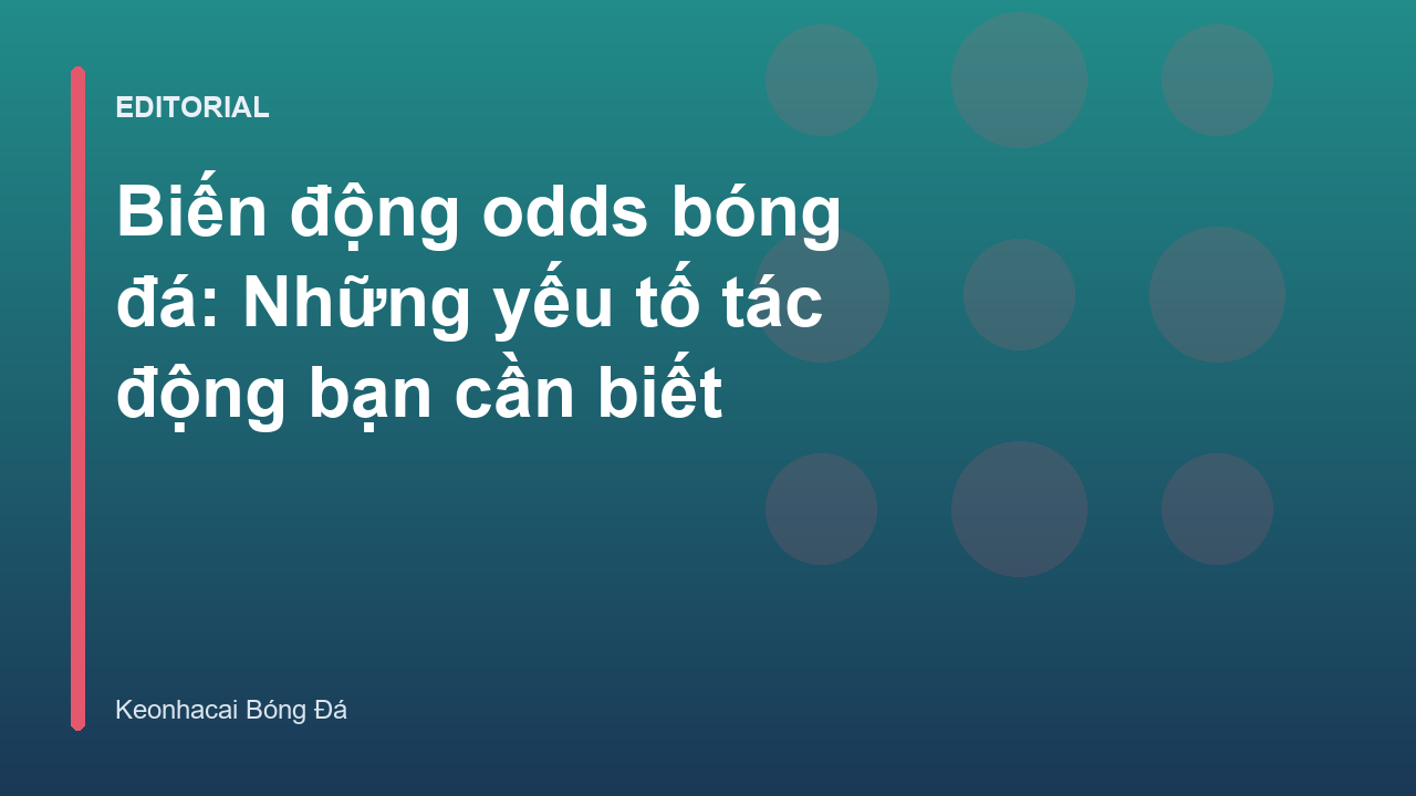 Biểu đồ minh họa sự biến động odds bóng đá trên bảng kèo